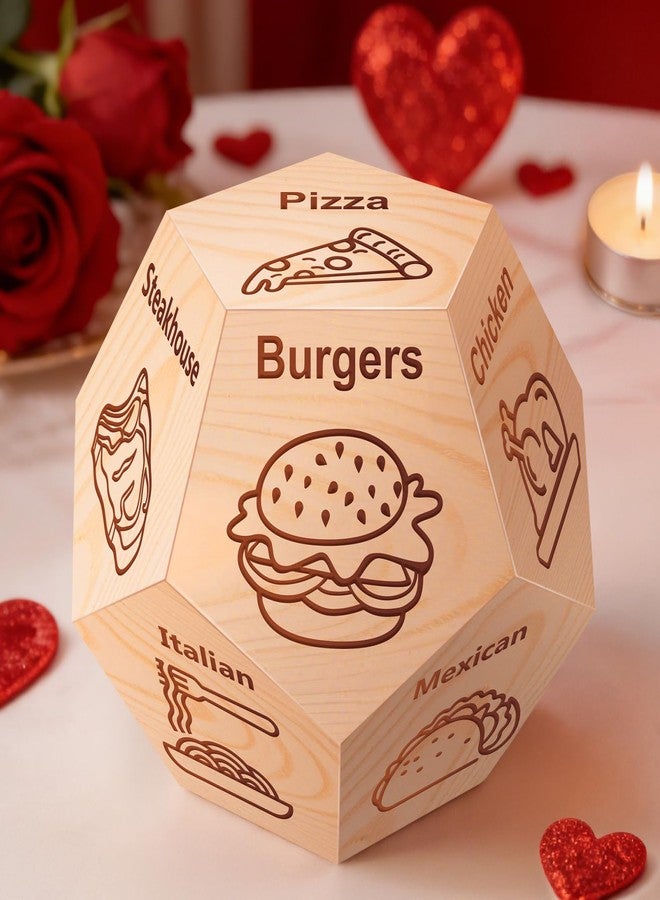 Winzwon Valentines Day Gifts for Him Her, Winzwon Date Night Food Decision Dice, Anniversary Birthday Wedding Couples Gifts for Men Women Boyfriend Girlfriend, Fathers Day Christmas Stocking Stuffers - Image 1